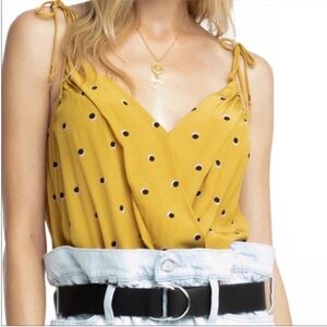 ASTR the Label Marlow Bodysuit Mustard Dot size Extra Small
